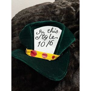 Alice In Wonderland Mad Hatter Cosplay Hat By Elope Halloween Top Hat Adjustable